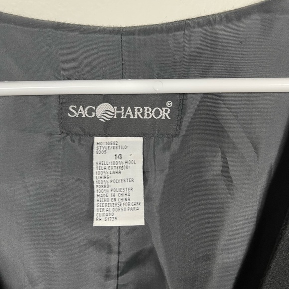 SAG HARBOR Avenue Black Sleeveless Dress Wool Lana Work Career Size 14 - Picture 4 of 8